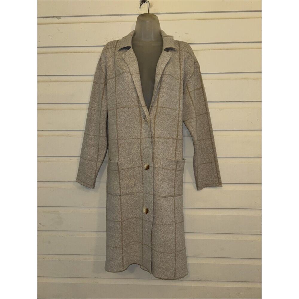 Saltwater Luxe Long Sleeve Button Front Knit Coat Coatigan Size L